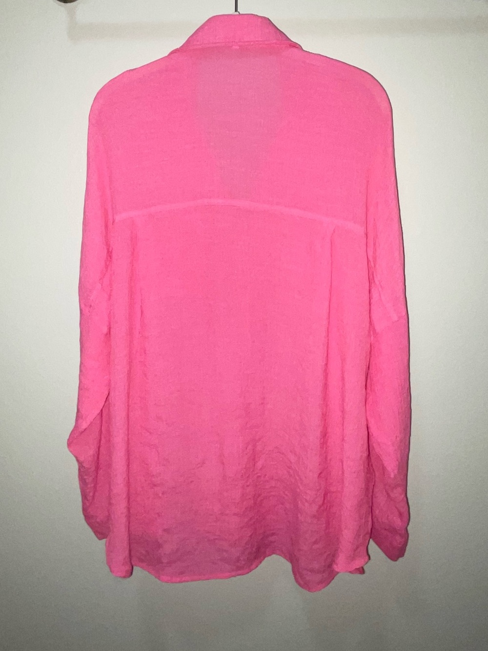 Pink Button-Up Collared Blouse - Picture 2 of 3